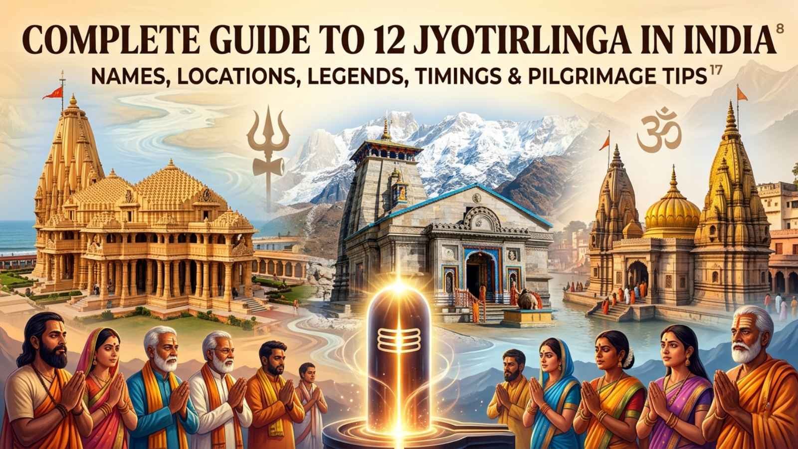 12 Jyotirlinga in India – Complete Guide: Names, Locations, History & Pilgrimage Tips