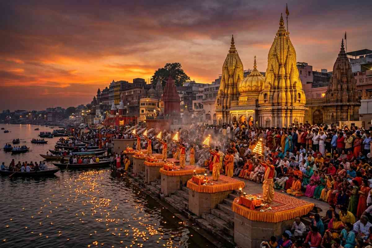 Kashi Vishwanath Jyotirlinga Varanasi 12 Jyotirlinga in India – golden temple Ganga Aarti Dashashwamedh Ghat