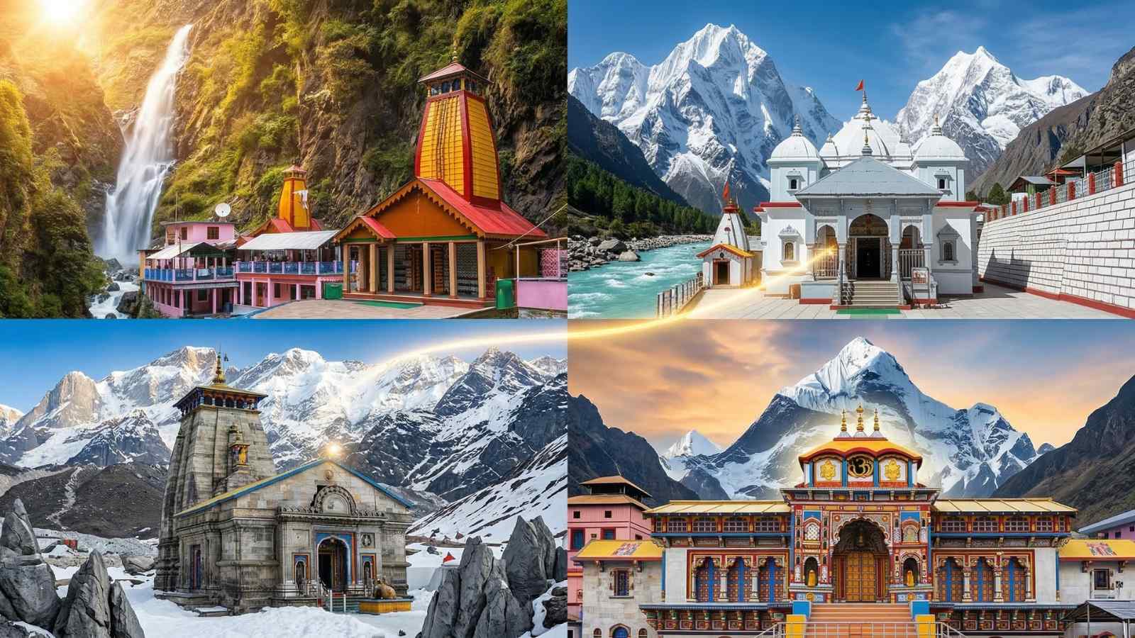 Char Dham Yatra 2026 Complete Guide – Four Sacred Dhams Char Dham Yatra 2026 Complete Guide – Yamunotri Gangotri Kedarnath Badrinath four sacred temples Garhwal Himalayas pilgrimage