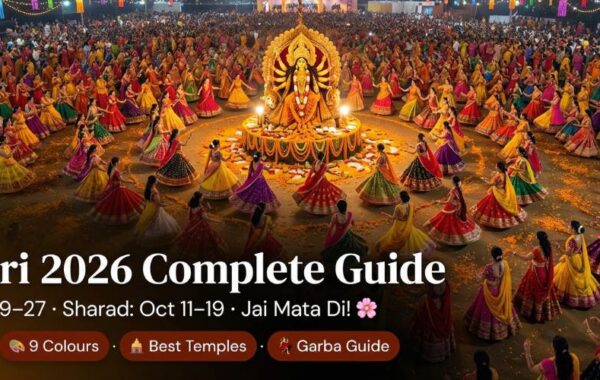 Navratri 2026 Complete Guide – Chaitra & Sharad Dates, 9 Colours, Navdurga, Puja Vidhi, Best Temples, Garba & Fasting Rules