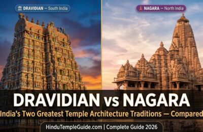 Dravidian vs Nagara Temple Architecture – Complete Comparison Guide with Examples 2026