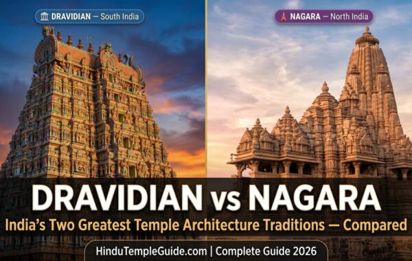 Dravidian vs Nagara Temple Architecture – Complete Comparison Guide with Examples 2026
