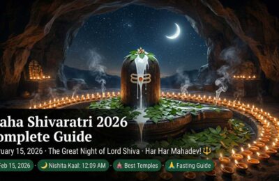 Maha Shivaratri 2026 Complete Guide – Date, Significance, 4 Prahar Timings, Rituals, Fasting Rules & Best Temples to Visit
