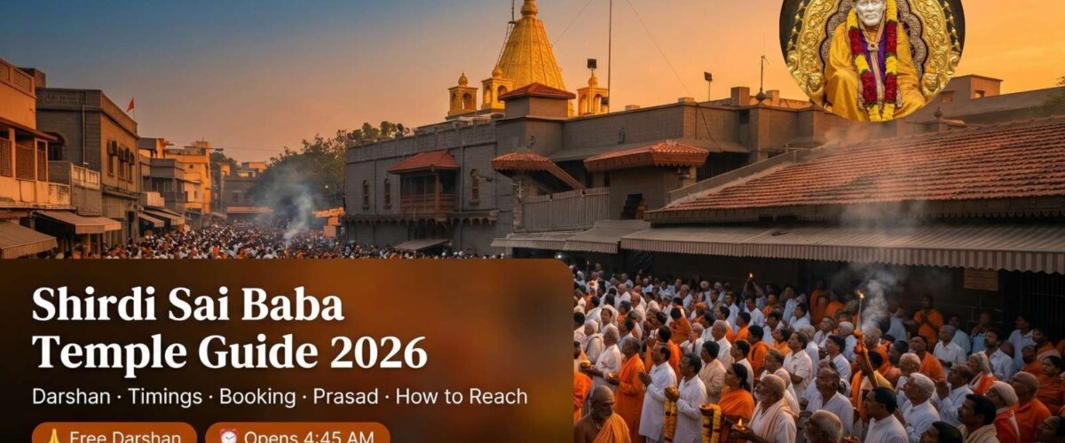 Shirdi Sai Baba Temple Guide 2026 – Darshan Timings, Kakad Aarti, Online Booking, Samadhi Mandir, Prasad & How to Reach from Mumbai, Pune & Nashik