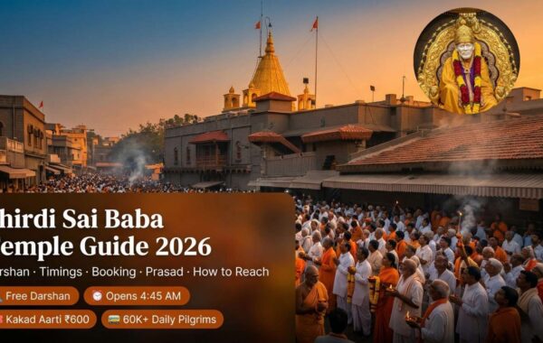 Shirdi Sai Baba Temple Guide 2026 – Darshan Timings, Kakad Aarti, Online Booking, Samadhi Mandir, Prasad & How to Reach from Mumbai, Pune & Nashik
