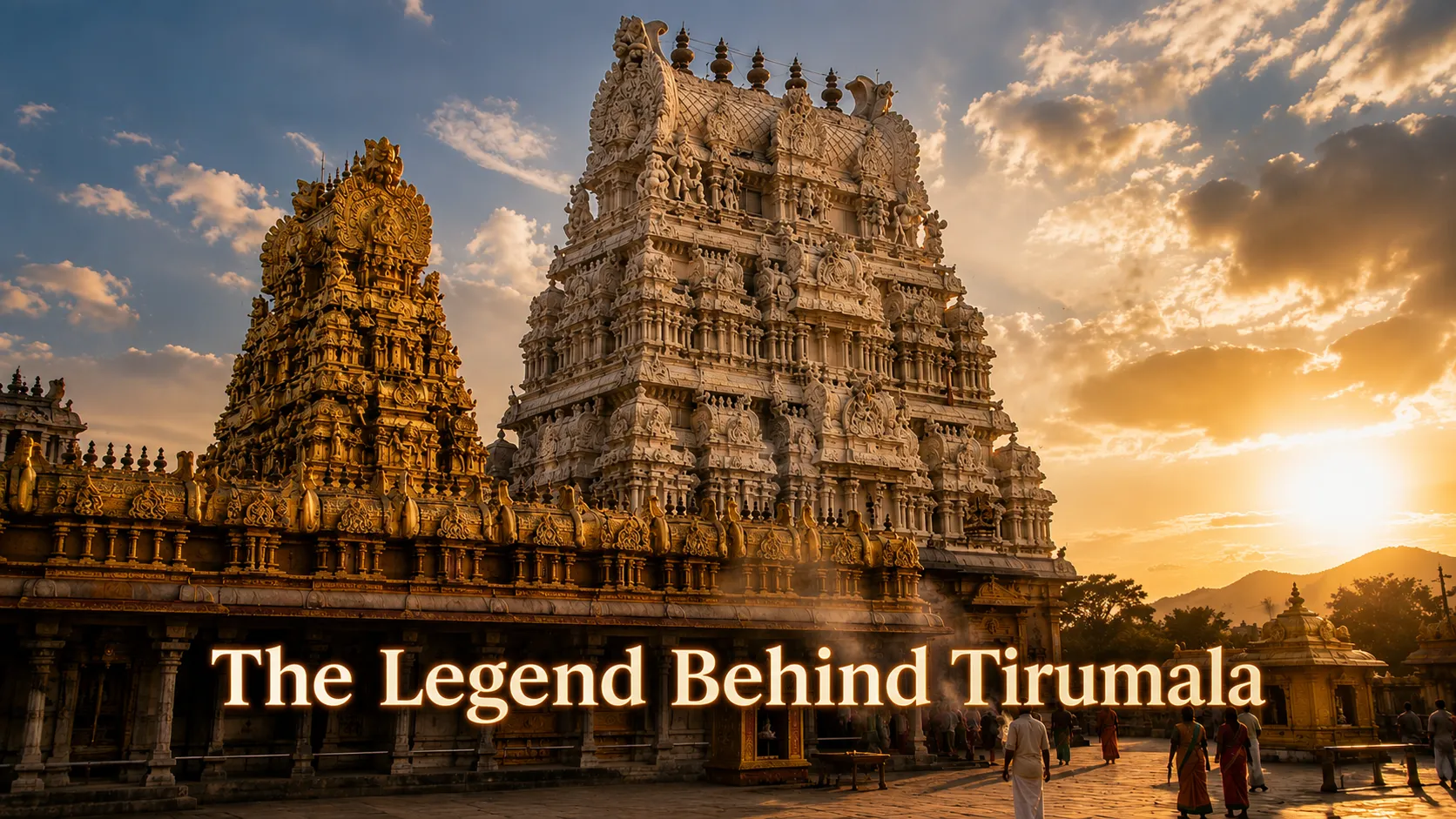 Ancient carved architecture of Tirupati Balaji Temple depicting Venkateswara legend.